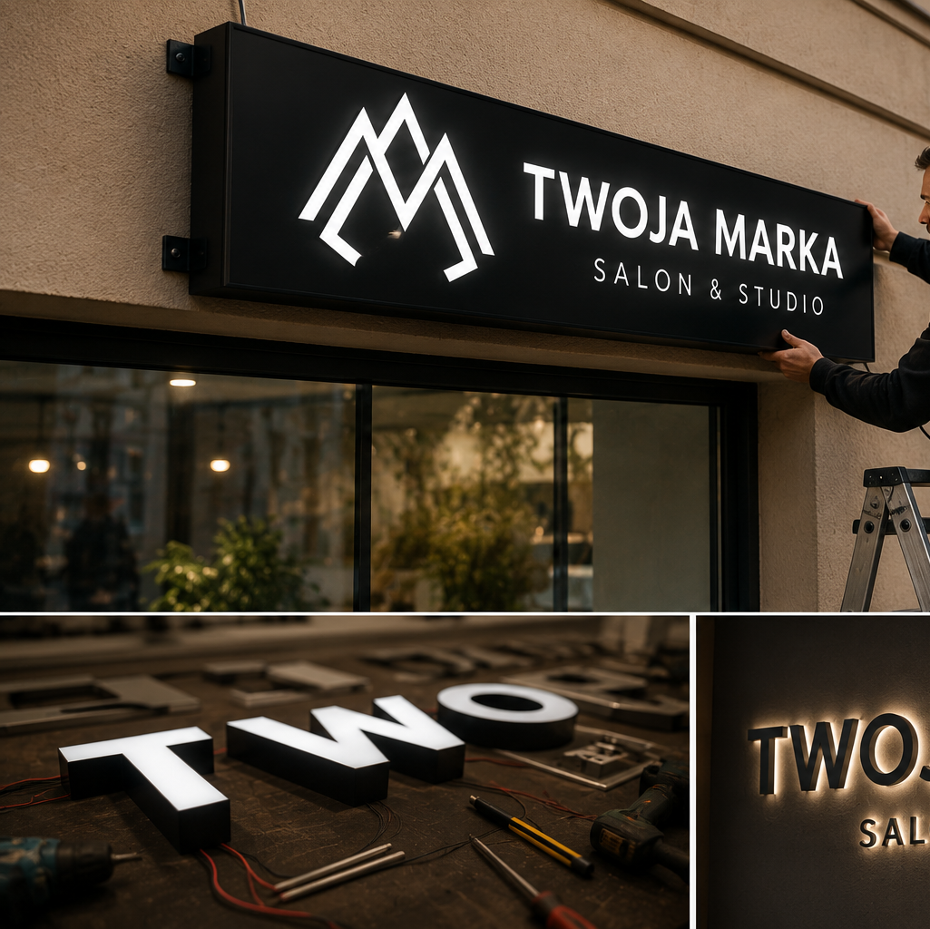 Montaż nowoczesnego oświetlenia reklamowego