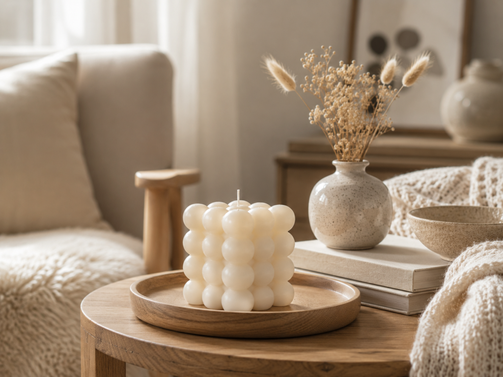Przytulny stół w stylu hygge