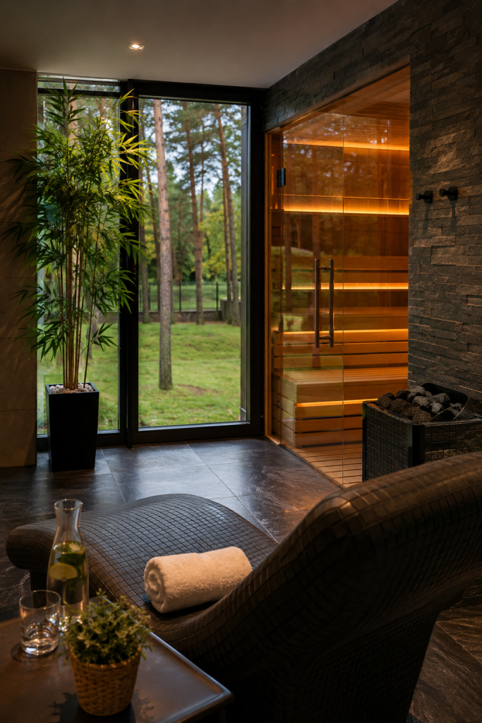Ukojenie w nowoczesnym spa z widokiem